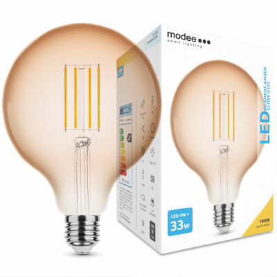 Modee Smart Lighting LED Filament Amber Globe žiarovka E27 4W teplá biela (ML-G125FA1800K4WE27)