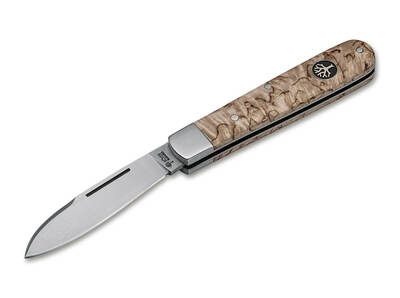 Böker Manufaktur Solingen 111942 Barlow Prime Curly Birch kapesní nůž 7 cm, dřevo - kudrnatá bříza