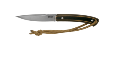 CRKT CR-2382 BIWA™ BROWN BLACK všestranný vnější nůž 7,7 cm, černo-hnědá, G10, plastové pouzdro