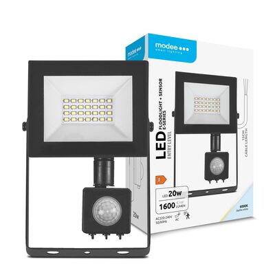 Modee LED Reflektor E-series + senzor 20W 120° 1600lm studená bílá (ML-FLS6000K20WSEN)