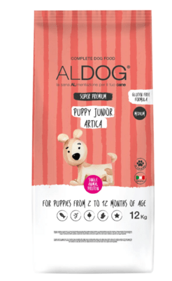 Aldog 2D-SJ12M Puppy-Junior Artica Medium granule pre šteniatka, stredné plemená, losos, 12 kg