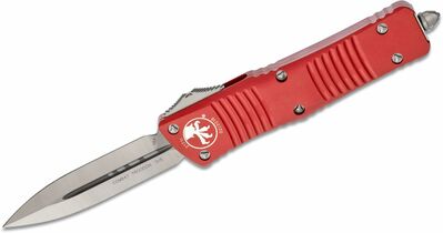 Microtech 142-4RD Combat Troodon Satin Standard Red automata kés 9,5 cm, piros, alumínium