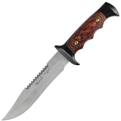 Muela 5161-M lovecký nůž 15,5 cm, černá, dřevo Pakka, kov, kožené pouzdro