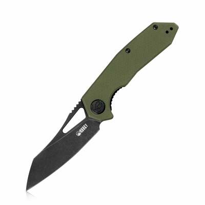 Kubey KU291E New Vagrant Tan vreckový nôž 8 cm, zelená Tan, G10