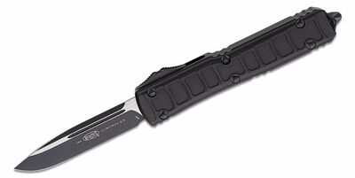 Microtech 121II-1TS Ultratech II Black Tactical Standard automata kés 8,9 cm, teljesen fekete, alumí