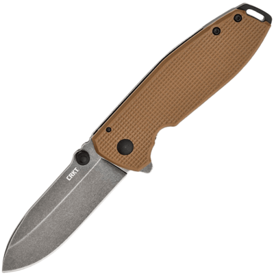 CRKT CR-2495B Squid™ XM barna zsebkés 7,5 cm, fekete Stonewash, barna, G10