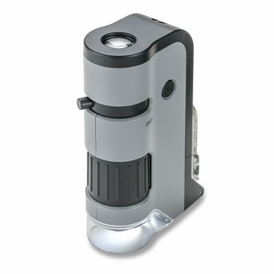 Carson MP-250 MicroFlip kapesní mikroskop 100x-250x, LED a UV osvětlení, adaptér na chytrý telefon
