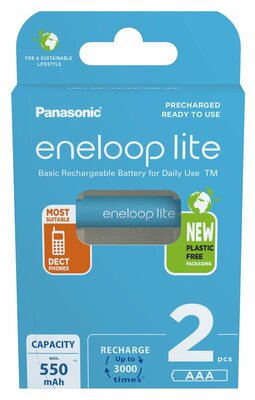 Panasonic EKO Eneloop Lite nabíjecí baterie AAA 550mAh 2ks (BK-4LCCE/2BE)