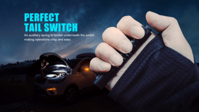 I3T EOS _x000D_ (Black Lava) OLIGHT 1 x 1.5V AAA Alkaline _x000D_ Battery (Included)