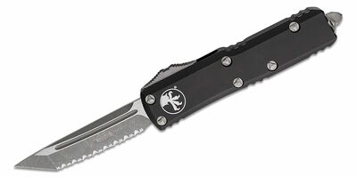 Microtech 233-12AP UTX-85 Serrated Tanto automatický nôž 7,6 cm, Apocalyptic, čierna, hliník