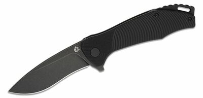 QSP Knife QS122-C2 Raven Black vreckový nôž 8,6 cm, Black Stonewash, čierna, G10