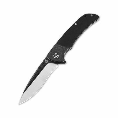 QSP Knife QS129-A Harpyie Black velký kapesní nůž 9,5 cm, černá, G10, uhlíkové vlákno