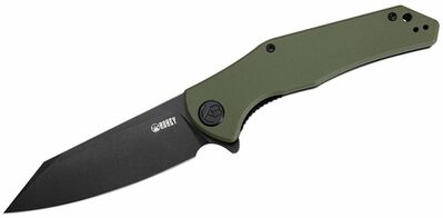 Kubey KU158F Flash vreckový nôž 9,8 cm, čierna, zelená, G10, spona