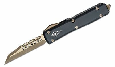 Microtech 119W-13APS Ultratech Warhound Bronze automata kés 8,8 cm, Apokaliptikus, fekete, alumínium