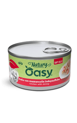 OAWNJCL008509A Oasy Natury Soft Jelly Chicken with shrimp 85g