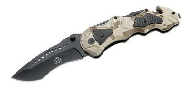 Puma 309012 záchranářský kapesní nůž 9 cm, maskáčová barva, hliník