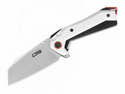 CJRB J1919-WH Tigris G10 White vreckový nôž 8,9 cm, čierno-biela, G10, Stonewash