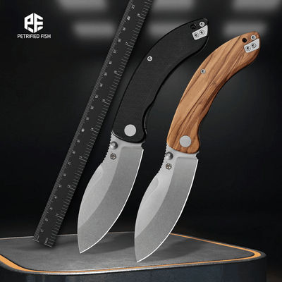 PFB06DW Petrified Fish PFB06 Zonda 14C28N Stonewashed Black G10