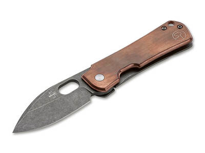 Böker Plus 01BO146 Gust Copper vreckový vintage nôž 7,3 cm, meď, oceľ, Stonewash, nylonové puzdro