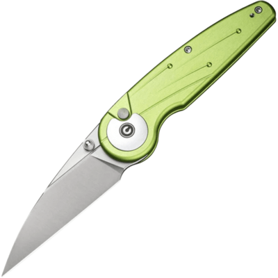 C23052-3 CIVIVI Starflare Lime Green Aluminum Handle Satin Finished Nitro-V Blade Butt