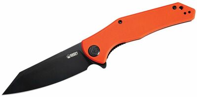 Kubey KU158G Flash vreckový nôž 9,8 cm, čierna, oranžová, G10, spona