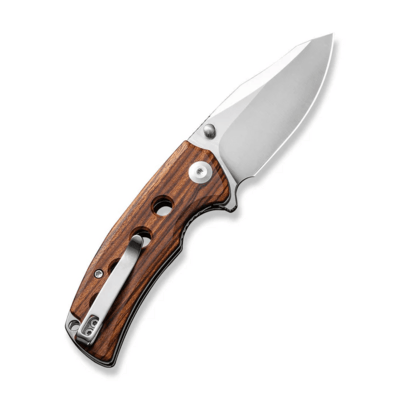 S23068-4 Sencut Excalis Guibourtia Wood Handle Satin Finished 9Cr18MoV Blade Liner Lock