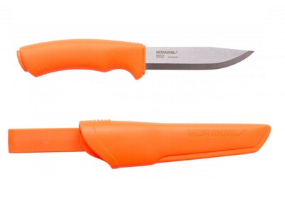 Morakniv 12492 Bushcraft Orange vnější nůž 10,9 cm, oranžová, plast, guma, plastové pouzdro
