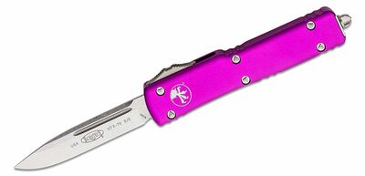 Microtech 148-10VI UTX-70 Standard Violet automata kés 6,1 cm, Stonewash, lila, alumínium