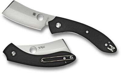 Spyderco C177GP Roc kapesní nůž ve tvaru sekáčku 7,8 cm, černá, G10, nerezová ocel
