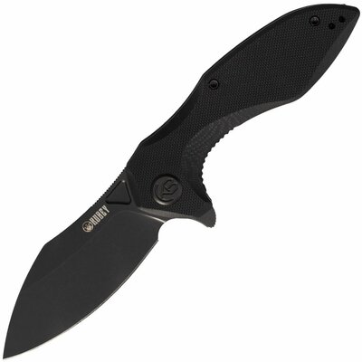 Kubey KU236F Noble Nest vreckový nôž 8 cm, Dark Stonewash, celočierna, G10