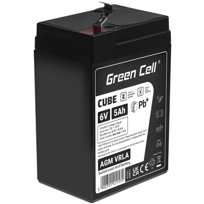 Green Cell AGM6V5AH-J VRLA zselés akkumulátor 6V 5Ah 