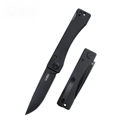 Kubey KU2102D Akino kapesní nůž 7,7 cm, Blackwash, černá, G10