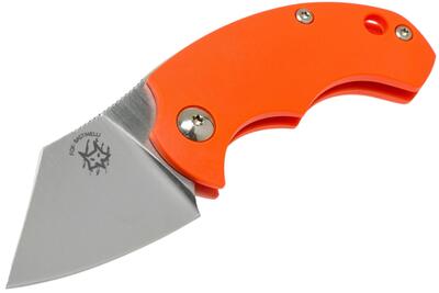 FOX kések FX-519 O BB DRAGO "PIEMONTES" zsebkés 4,5 cm, narancs, FRN, bőr tok