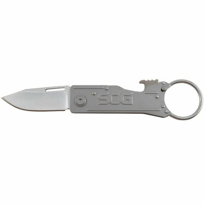 SOG-KT1001-CP KEYTRON - SATIN kapesní nůž 4,7 cm, celoocelový, klíčenka, otevírá na láhve