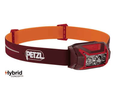 Petzl E065AB02 ACTIK® CORE Red nabíjateľná čelovka, červená