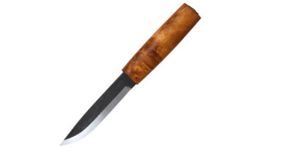 Helle HE-200096 Viking vonkajší lovecký nôž 11 cm, drevo kučeravej brezy, kožené puzdro