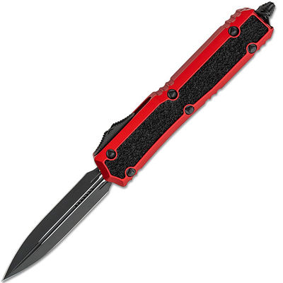 Microtech 206-1RDS Makora fekete/piros automata kés 8,4 cm, fekete, piros, alumínium