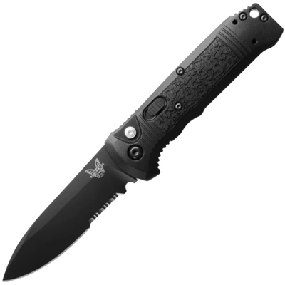 Benchmade 4400SBK CASBAH automatický vreckový nôž 8,6cm, celočierna, Grivory