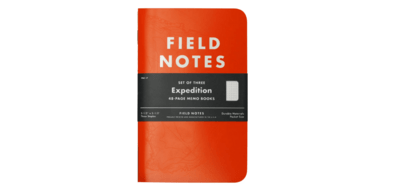 Field Notes FNC-17 Expedition Edition poznámkový blok, oranžovo-čierna, 48 strán, vodeodolný, 3ks