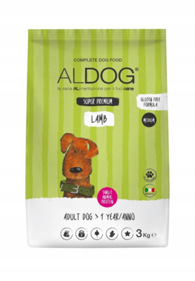 Aldog 2D-LA3M Lamb Medium/Large granule pro dospělé psy, střední/velká plemena, jehněčí, 3 kg