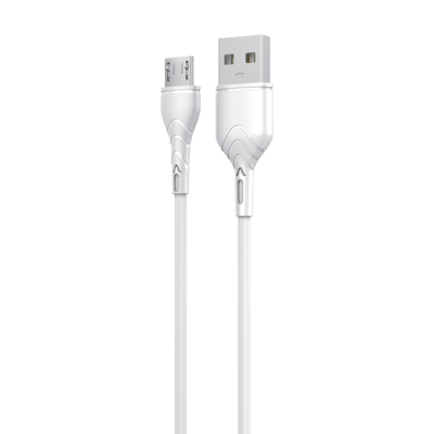 Technik MT-CD101 přenosový/nabíjecí kabel PVC USB-A/microUSB 5V 2,4A 1m, bílá
