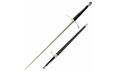 Cold Steel 88ITS Italian Long Sword zberateľský meč 90,1 cm, čierna koža, kožené puzdro