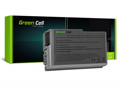 DE23 zöld cella akkumulátor Dell Latitude D500 D505 D510 D520 D530 D600 D610 / 11,1V 4400mAh
