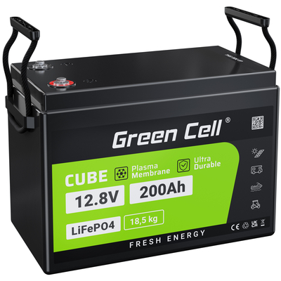 CAV04S Green Cell LiFePO4 baterie 200Ah 12.8V 2560Wh