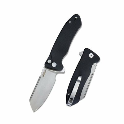 Kubey KU336E Creyon Small Black vreckový nôž 7,3 cm, čierna, G10, spona