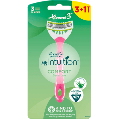 W950178600 Wilkinson MyIntuition Xtreme3 Comfort Sensitive 3+1's jednorazový holiaci strojček