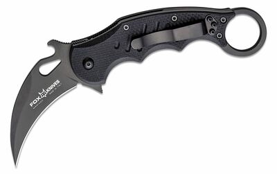 FOX Kések 479 KARAMBIT zsebkarambit 8 cm, fekete, G10