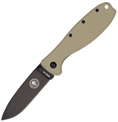 BRKR1DTB ESEE Zancudo Framelock Desert tan Finish Black