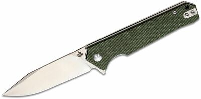 QSP Knife QS111-I1 Mamba V2 Green vreckový nôž 8,9 cm, satin, zelená, Micarta