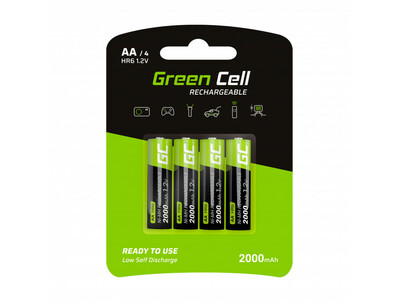 Green Cell GR02 4x AA HR6 dobíjecí baterie 2000 mAh